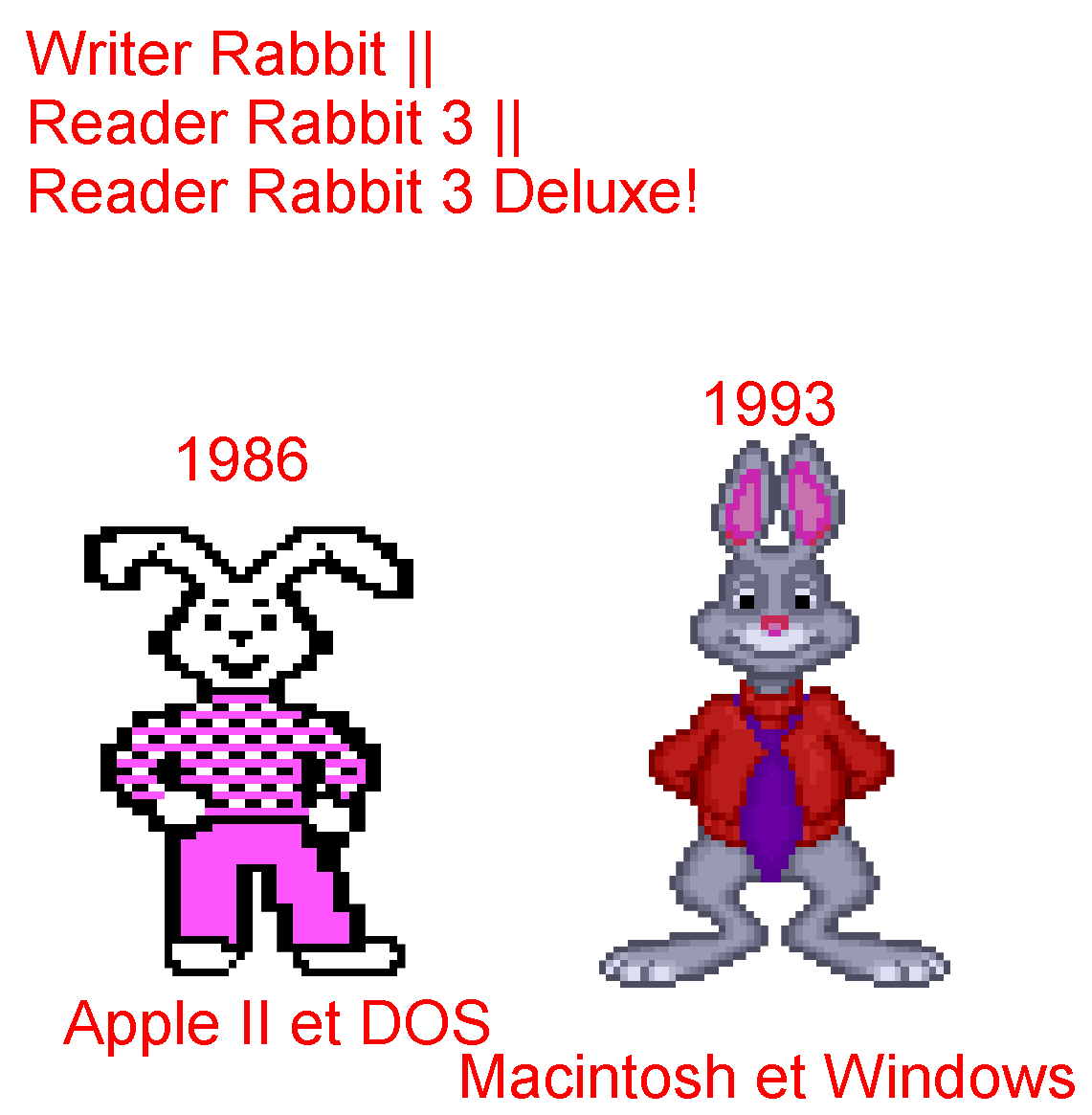 Writer Rabbit designs